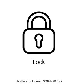 Lock Vector   outline Icons. Simple stock illustration stock