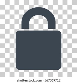 Lock vector pictograph. Illustration style is flat iconic smooth blue symbol on a transparent background.