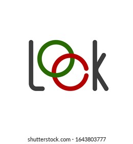 bloqueo del signo vectorial en fondo transparente. logotipo comercial. símbolo de letra. logotipo inteligente de texto. concepto de diseño de marca. imagen en color rojo, verde, gris
