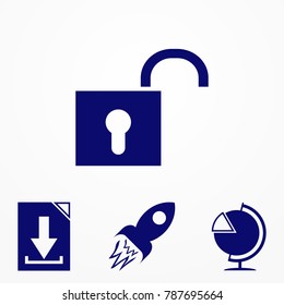 Lock vector web icon.. Vector image for web