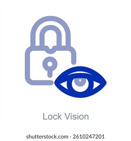 Lock Vision and safety icon concept