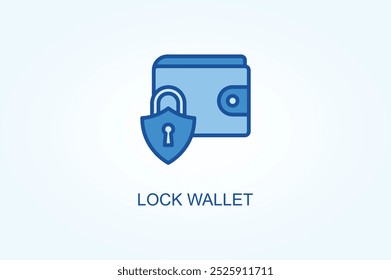 Lock Wallet vector or logo sign symbol illustration
