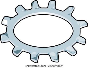 Lock Washer Fastener Vector Illustration