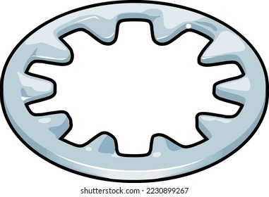 Lock Washer Fastener Vector Illustration