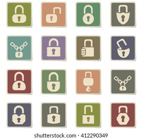 lock web icons for user interface design