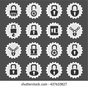 lock web icons for user interface design