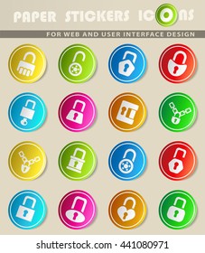 lock web icons for user interface design