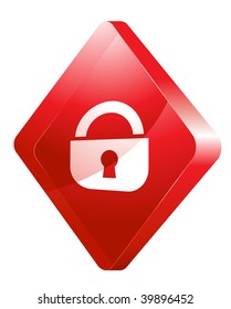 lock, web vector glossy icon