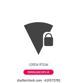 Lock wifi icon, vector