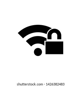 lock wireless internet icon. perfect internet icon. white background. website and mobile design