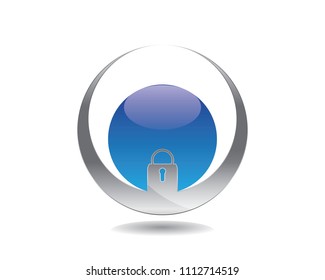 lock world  logo icons template
