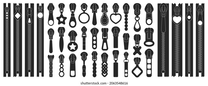 Lock of zipper vector black set icon. Vector illustration zippered on white background. Isolated black set icon lock of zipper.