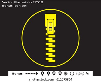 Lock zipper, vector illustration of Eps10