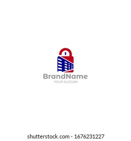 LockBox Self Storage Logo Design Vector