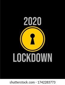 LOGOTIPO VECTOR LOCKDDOWN se puede imprimir para camisetas, arte en la pared, etc