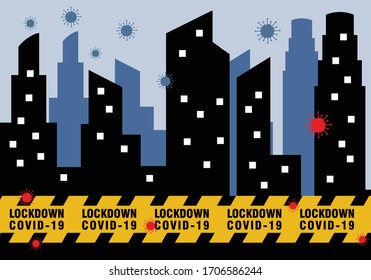 Lockdown City Covid-19 Corona Virus Background Template