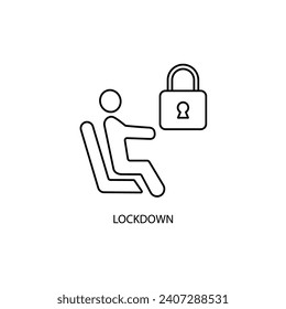 lockdown concept line icon. Simple element illustration. lockdown concept outline symbol design.