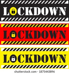 LOCKDOWN CORONAVIRUS. Covid-19 Pandemic world lockdown for quarantine. Vector.
