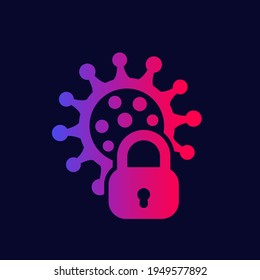 lockdown, coronavirus restrictions vector icon
