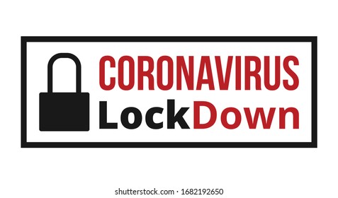 Lockdown. Coronavirus lockdown symbol. Covid 19 lockdown - Vector