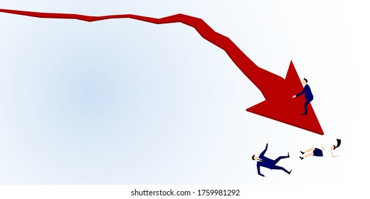 Lockdown crisis business Vector illustration