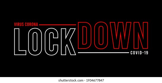 lockdown design typography vector for print t shirt