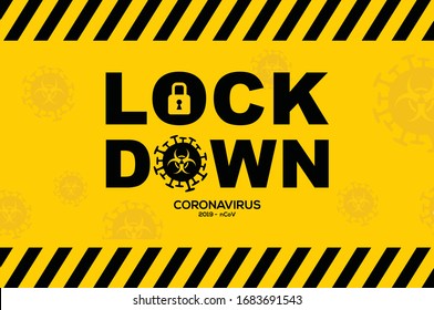 Lockdown Design Vector, Lockdown Coronavirus design Vector,Covid 19 Lockdown, 