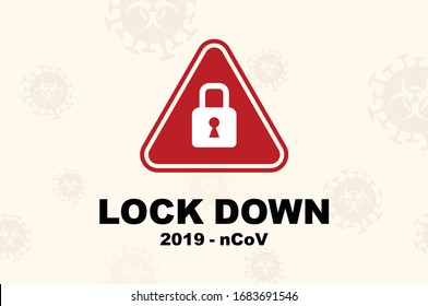 Lockdown Design Vector, Lockdown Coronavirus design Vector,Covid 19 Lockdown, 