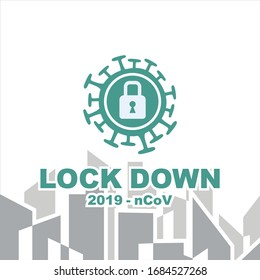 Lockdown Design Vector, Lockdown Coronavirus Design Vector,Covid 19 Lockdown, 