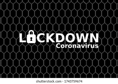 LOCKDOWN als Versuch, die Ausbreitung des Corona-Virus-Pandemie zu verhindern, blockiert Länder. Sperrkonzept für Virusausbrüche bleiben zu Hause .vektordesign.