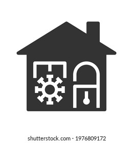 Lockdown home Icon vector illustration