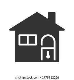 Lockdown home Icon vector illustration 