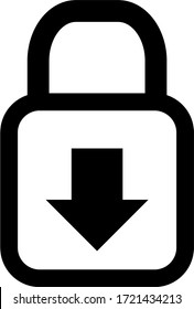 Lockdown Icon In Black And White