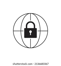 Lockdown icon design isolated on white background