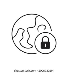 Lockdown icon design vector illustration