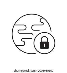 Lockdown icon design vector illustration