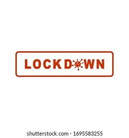 lockdown icon for pandemic corona logo design illustration