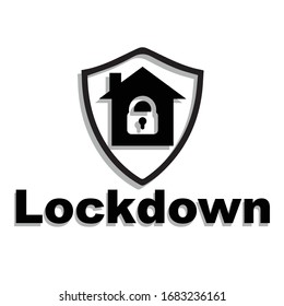 lockdown icon simple design vector 