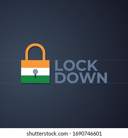 lockdown in india vector.logo design for india lockdown
