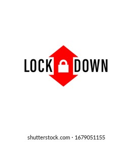 Lockdown Logo for corona virus prevention