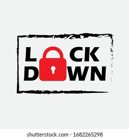 Lockdown logo design vector. icon lockdown. Global pandemic health warning concept