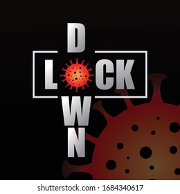 Lockdown logo design vector. icon lockdown. Global pandemic health warning concept