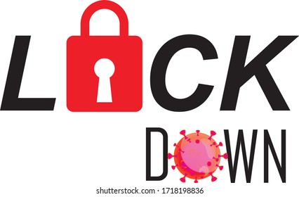 lockdown logo design vector. icon lockdown