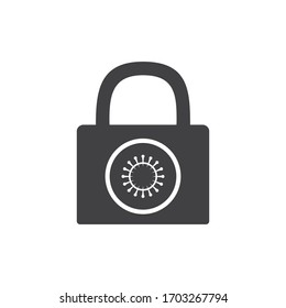 lockdown logo template vector icon illustrations design