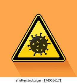 Abklingen der Pandemie. Stoppt den Coronavirus-Ausbruch covid-19 in Wuhan China. Reisen in Europa Warnung und Quarantäne. Schutzsymbol Vector-Abbildung des Absperrzeichens.