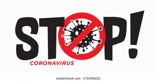 La pandemia de bloqueo detiene los síntomas del brote de coronavirus. Signo de advertencia y bloqueo de icono de protección vectorial de cuarentena. Firma quédate en casa.