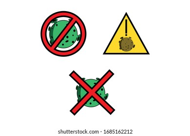 Lockdown Pandemic stop Novel Coronavirus outbreak covid-19 2019-nCoV Travel corona Europe warning and quarantine. Vector protect icon Lock down sign coronavirus sign