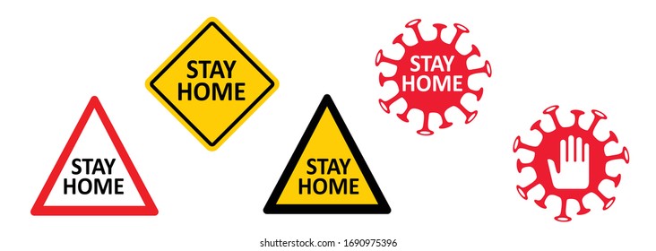 Lockdown Pandemic stop Novel Coronavirus outbreak covid-19 symptoms arcturus, corona warning. Vector mouthcap mask protect sign Stay at home infection spreading prevention  Social distancing