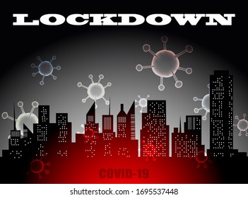 Lockdown Preventing Coronavirus Spread Or Outbreak. Corona Virus Outbreak Pandemic Affects The Economy