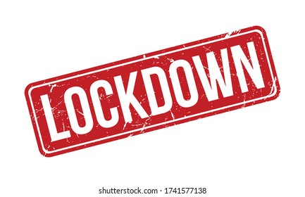 Lockdown Rubber Stamp. Red Lockdown Rubber Grunge Stamp Seal Vector Illustration - Vector